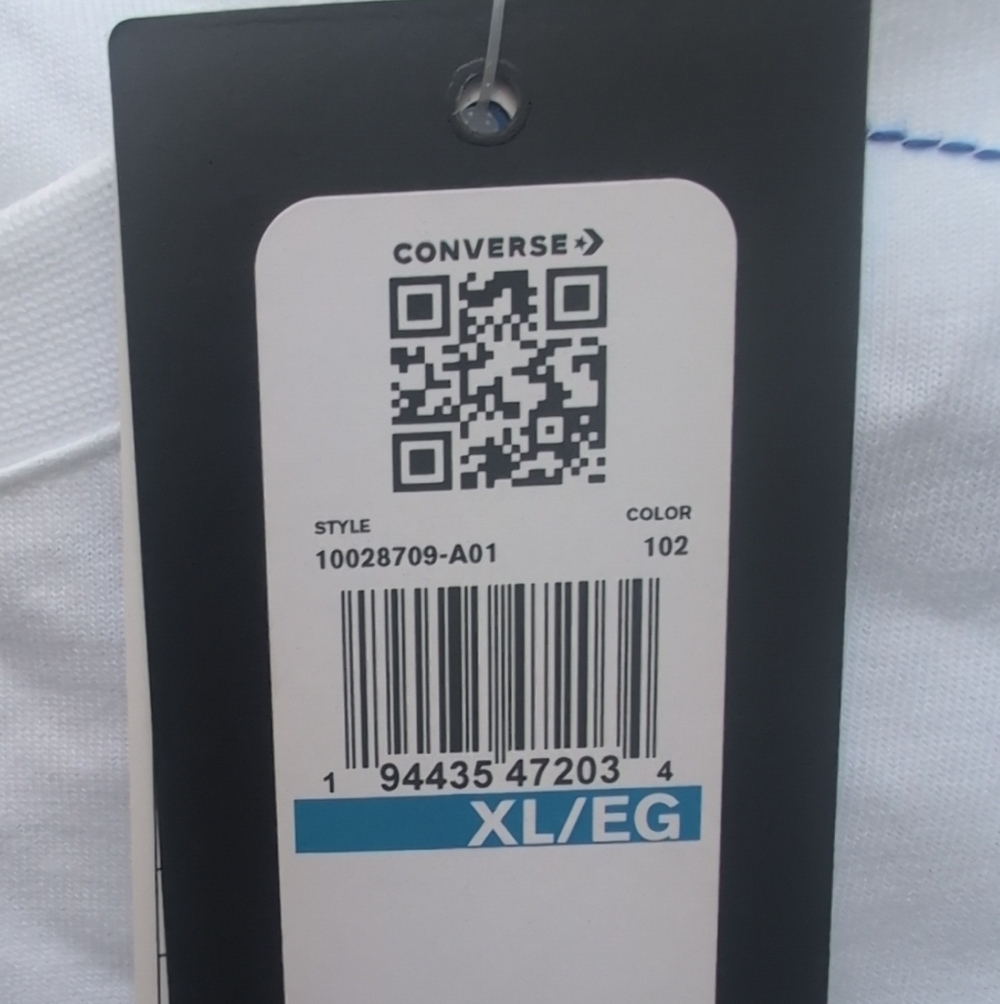 ADERERROR x CONVERSE White Logo Short-Sleeve Men's Tee Size XL - Picture 7 of 9